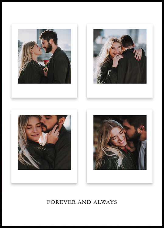 Forever and Always Couple Collage Poster