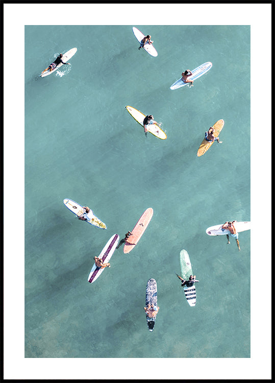 Surfers at Sea No.2 Poster