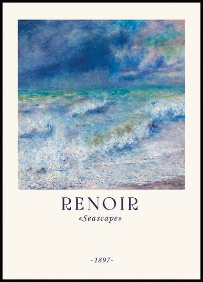 Seascape, Impressionist Ocean, Renoir Coastal Waves Poster