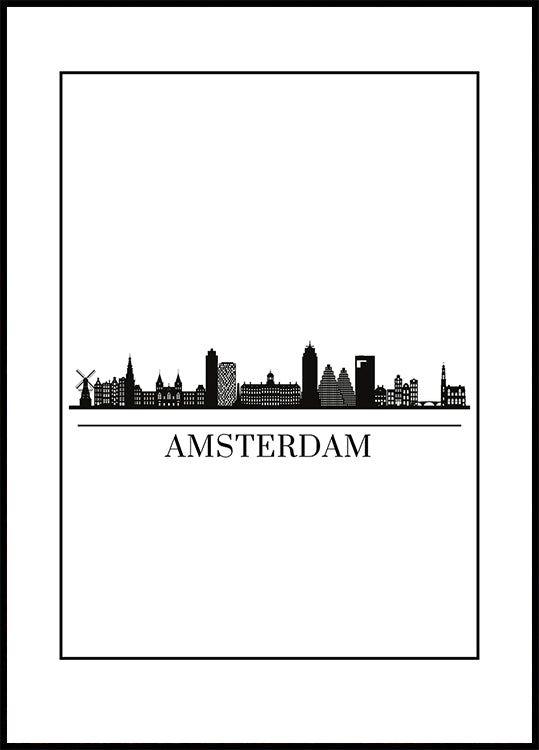 Amsterdam Skyline Poster