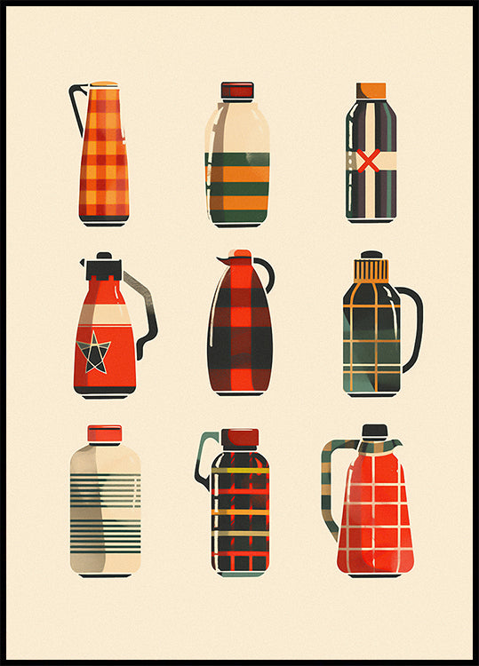 Retro Thermos Print Poster