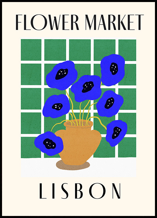 Flower Market Lisbon Portugal Poster
