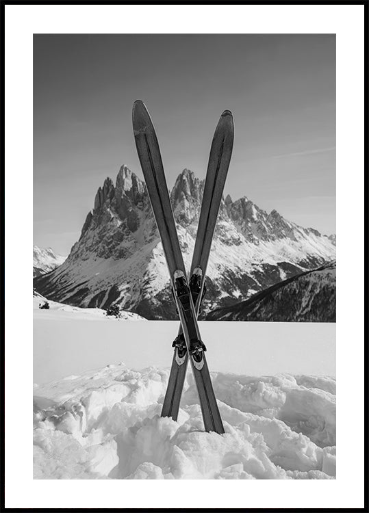 Crossed Skis Poster