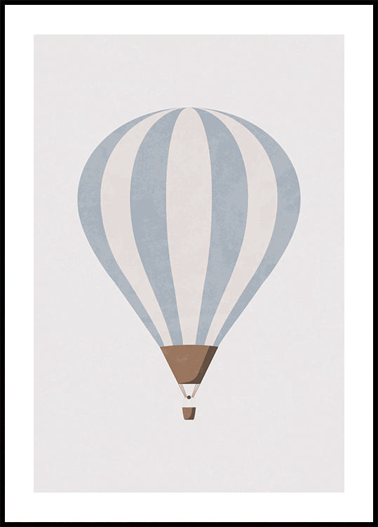 Blue Hot Air Balloon Poster