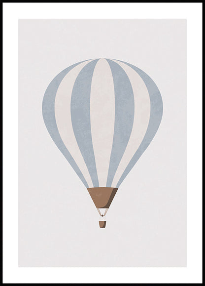 Blue Hot Air Balloon Poster