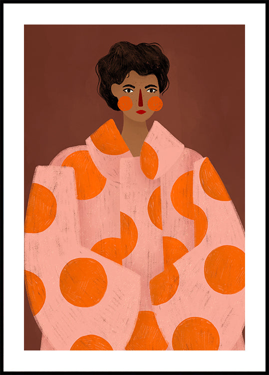 Woman With Orange Poster