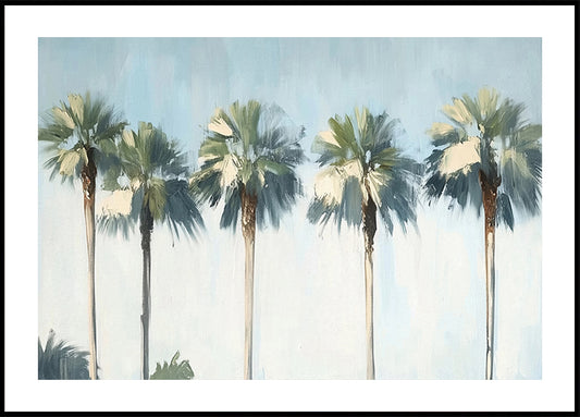 Palm Trees, Coastal Breeze Summer Poster