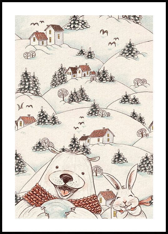 Over the Snow Fields Poster