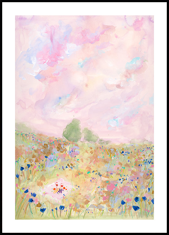 Pastel Meadow Bliss Poster