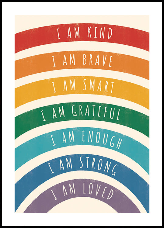 Rainbow Affirmations Poster