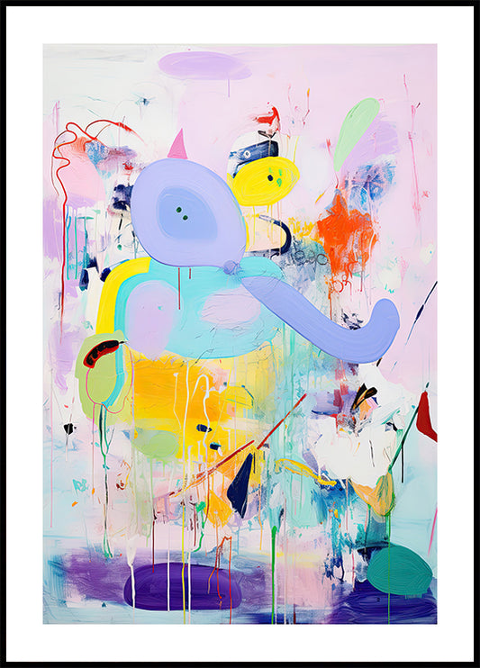 Color Splash Elephant Poster