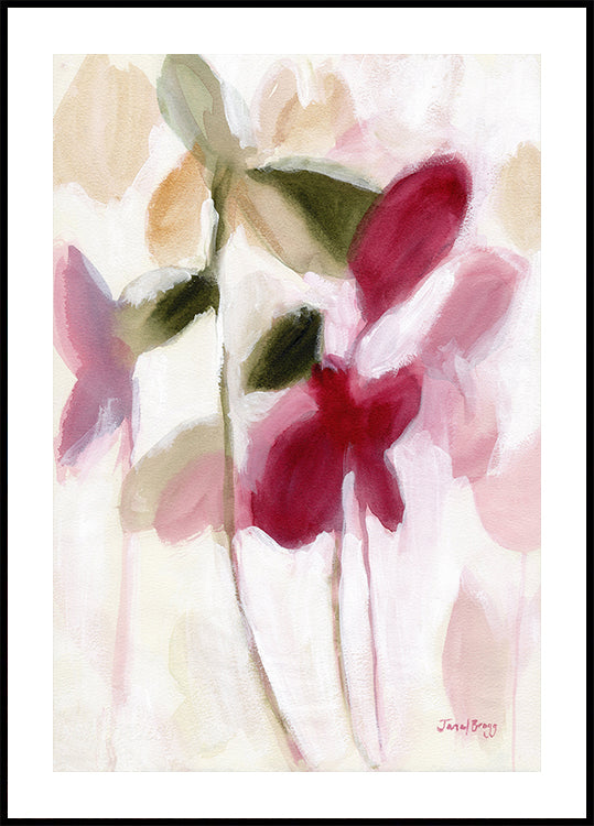 Botanical In Violet and Gold Poster