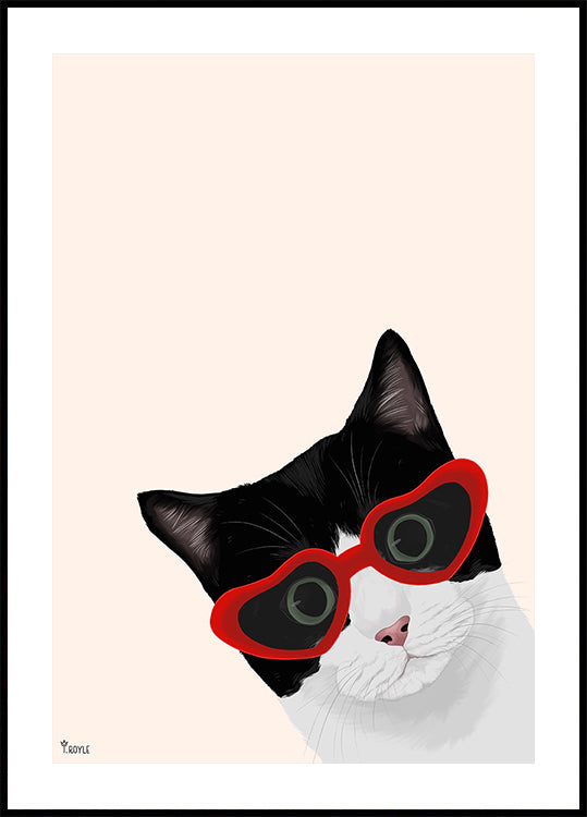 Vintage Cheeky Cat Poster