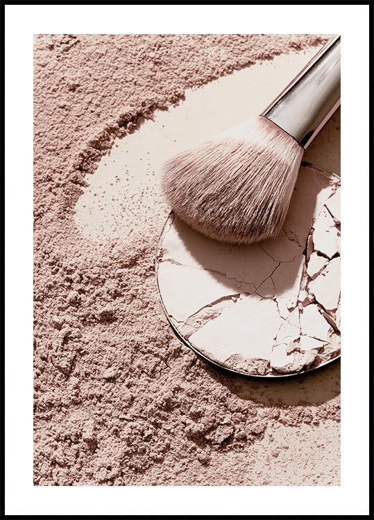 Crushed Compact Powder, Soft Brush Flatlay Poster