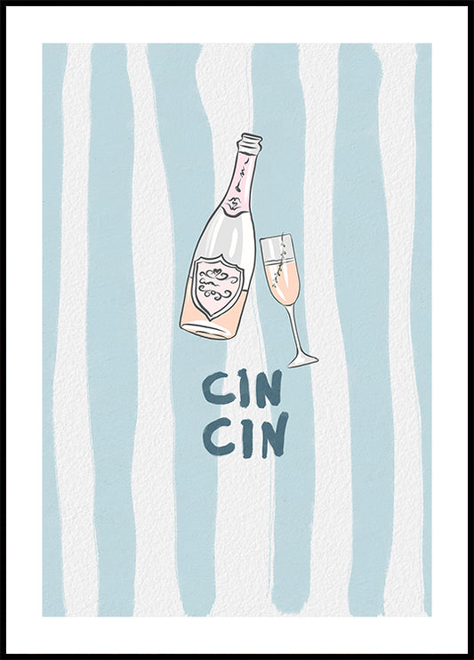 Rosé Champagne Celebration, Cin Cin Poster