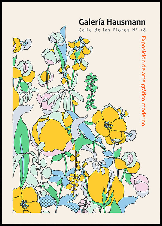 Exhibition of modern graphic art Madrid Poster