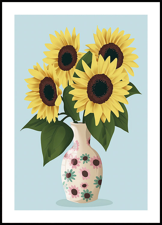 Vase of Sunflowers