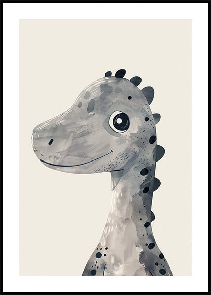 Smiling Dinosaur Poster