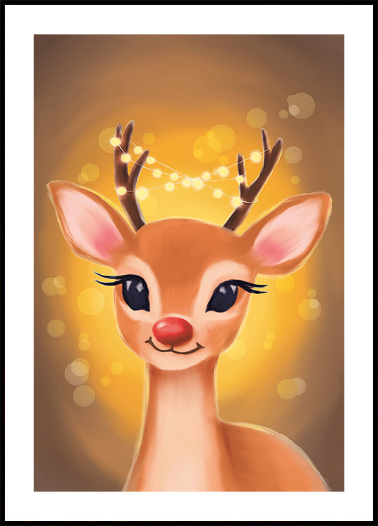 Christmas Deer Poster