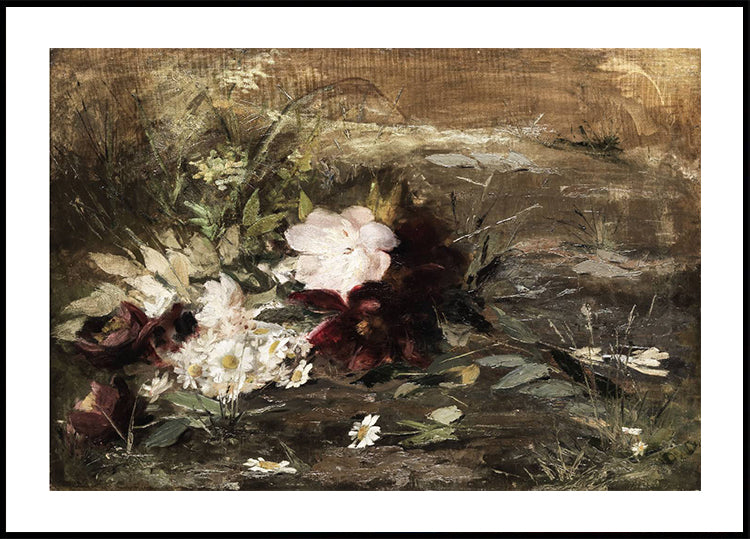 Water Lilies and Wildflowers Poster