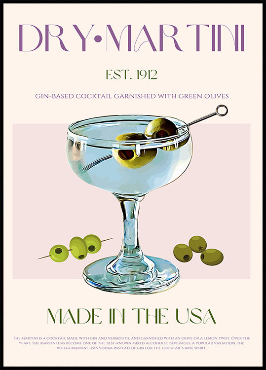 Classic Martini Charm Poster