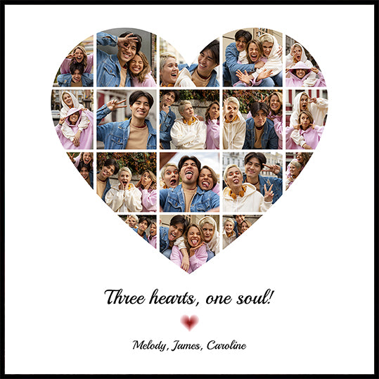 Heart Photo Collage Personal Poster