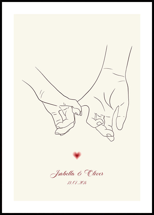 Holding Hands Personalized Poster