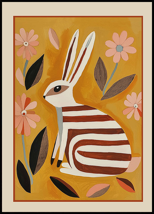 Striped Hare Poster
