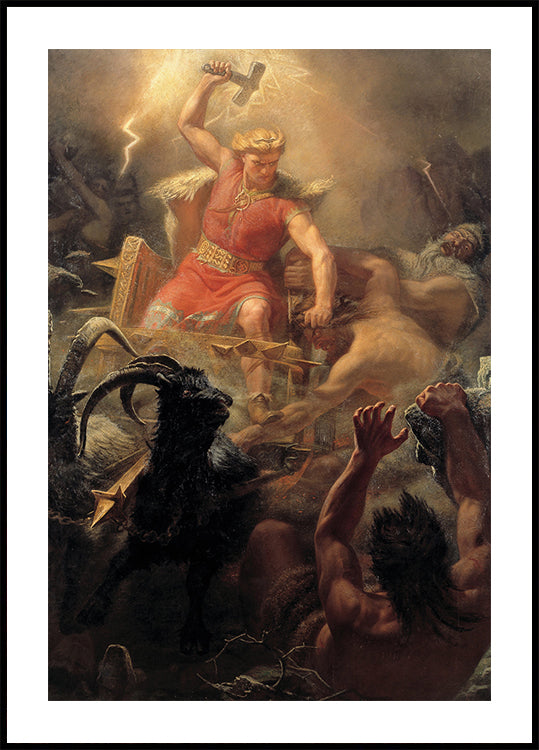 Thor's Fight with the Giants by Mårten Eskil Winge Poster