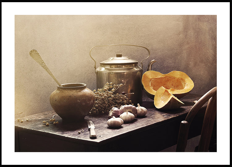 Still life with Pumpkins#15c  Poster