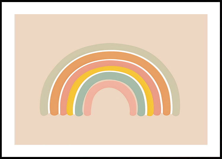 Pastel Rainbow Poster