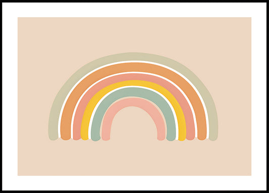 Pastel Rainbow Poster