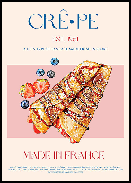 French Crepe Delight Poster