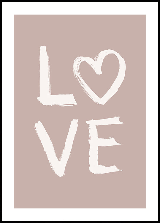 LOVE Toothy Pink Poster