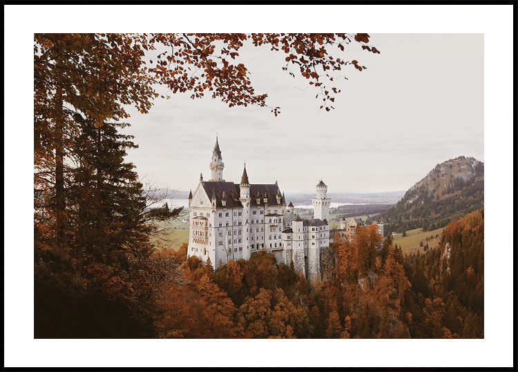 Neuschwanstein Castle in Autumn Poster