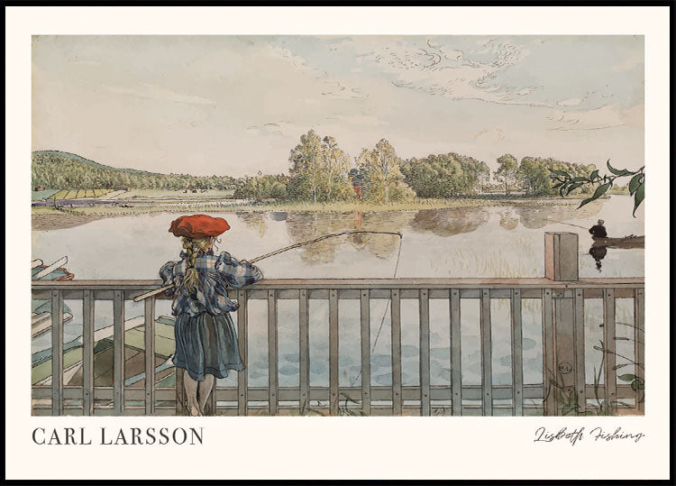 Lisbeth Fishing by Carl Larsson Poster