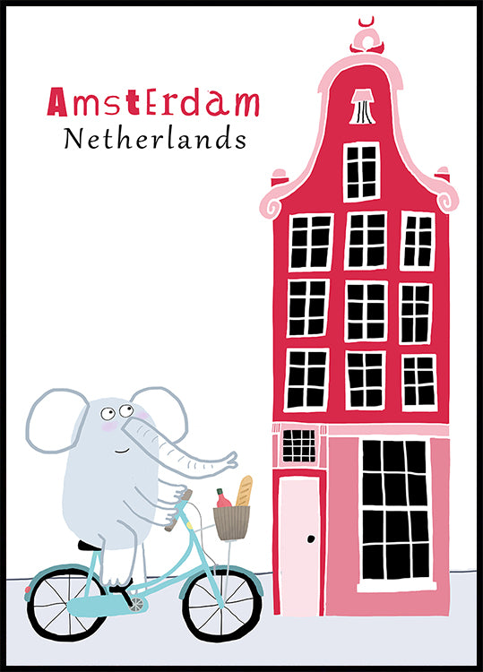 Iconic Dutch House, Amsterdam Poster