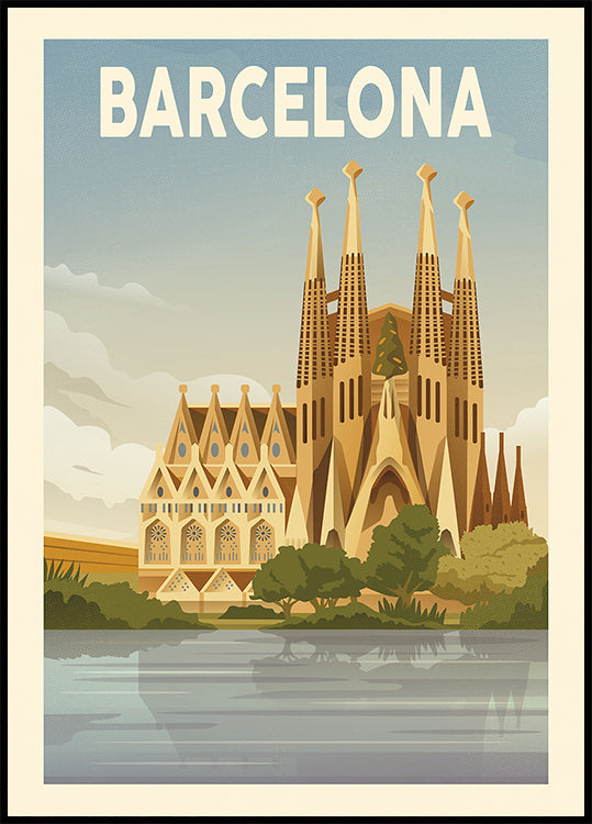 Barcelona Travel Print Poster