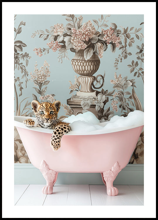 Leopard’s Pink Bubble Bath Poster