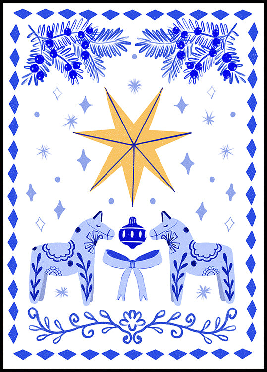 Folk Winter Star Poster