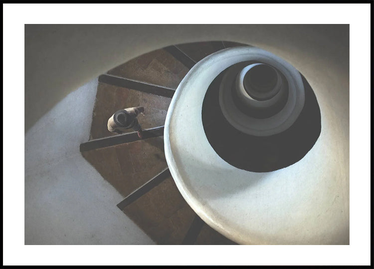 Spiral Staircase Perspective Poster
