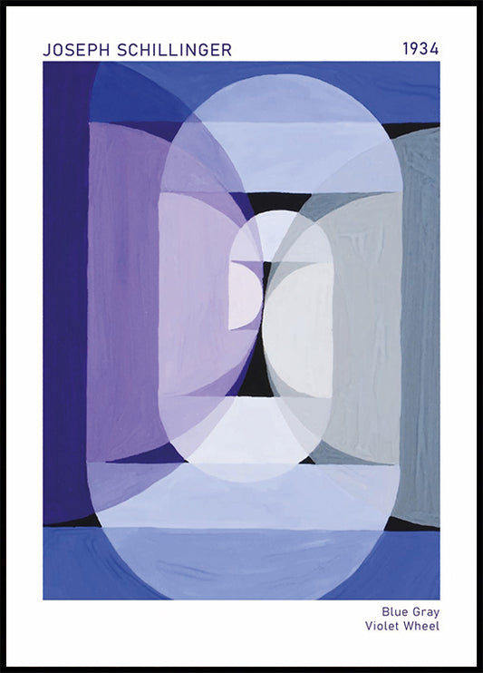 Blue Gray Violet Wheel, Joseph Schillinger Poster