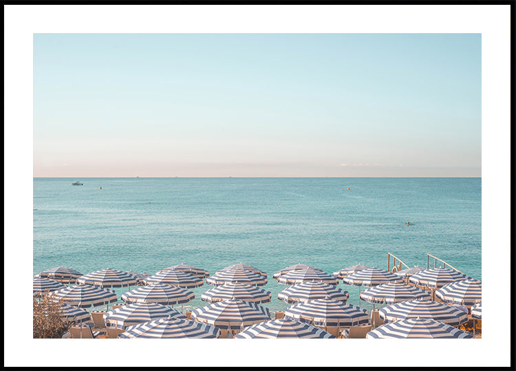 Riviera Beach Umbrellas Poster