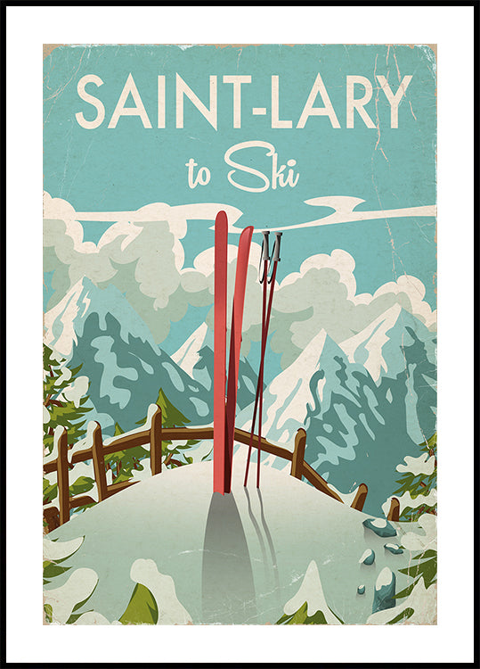 Saint Lary Ski Poster Poster