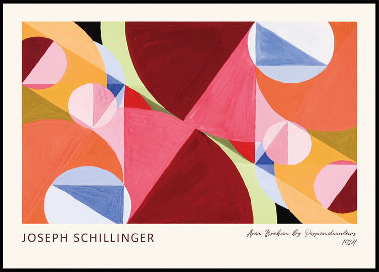 Area Broken By Perpendiculars Geometric Abstract Art by Joseph Schillinger 1934 Poster