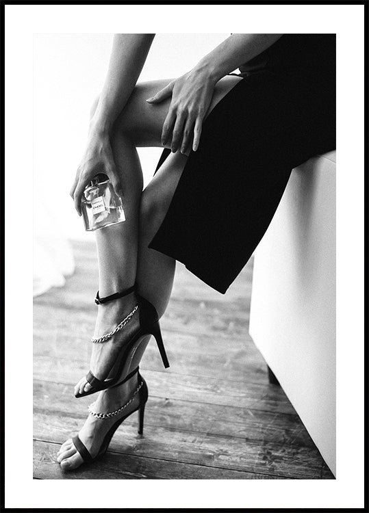 Luxury Heels with Perfume Poster
