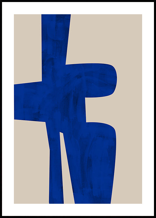 Blue Harmony Shape Poster