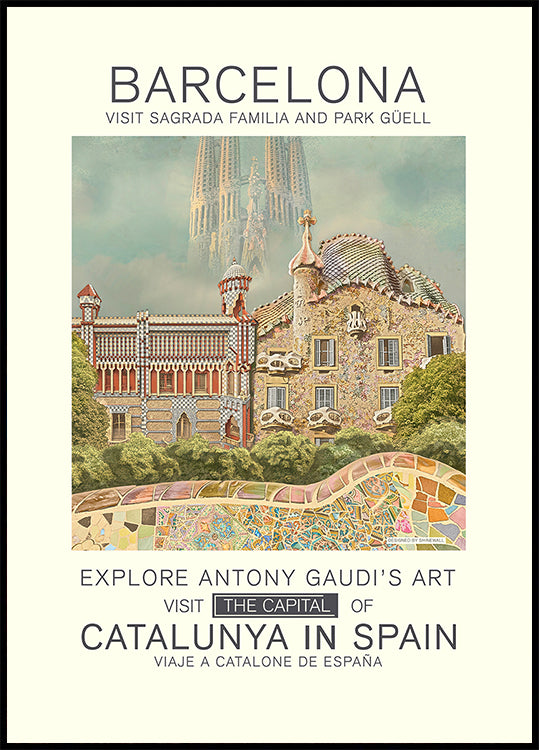 Barcelona print Poster