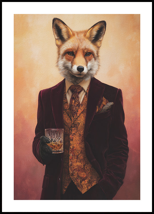 Fox In Velvet Suit Poster
