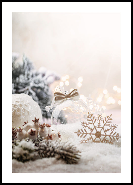 Christmas White Decoration Poster